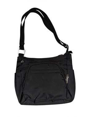 Travelon Anti-Theft Classic Crossbody Bucket Bag Black RFID Travel Purse